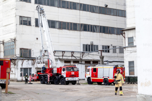 Пожарно-тактические учения на производстве в Симферополе