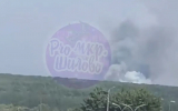 Появилось видео мощного пожара у Шилово в Воронеже