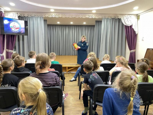 Сотрудники МЧС России и ВДПО научили детей правильно действовать при пожаре