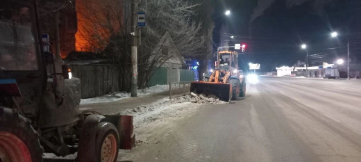 158 единиц техники убирали Воронеж в самую холодную ночь за зиму