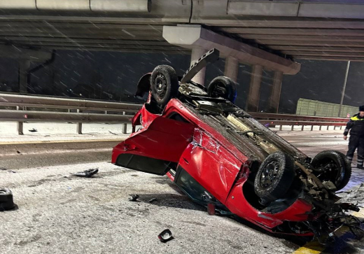 «Шкода» перевернулась на трассе М-4 «Дон» под Воронежем