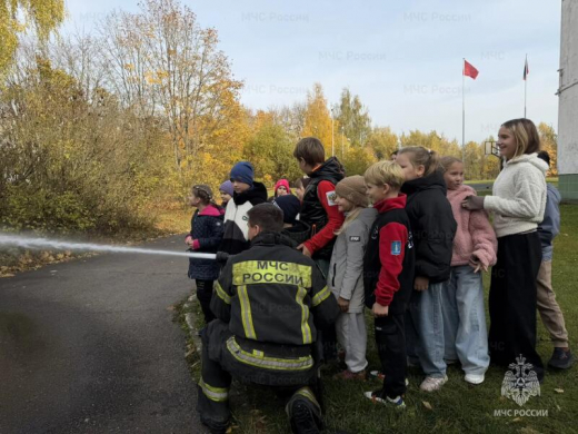 В поселке Дубовая Роща для школьников провели урок пожарной безопасности