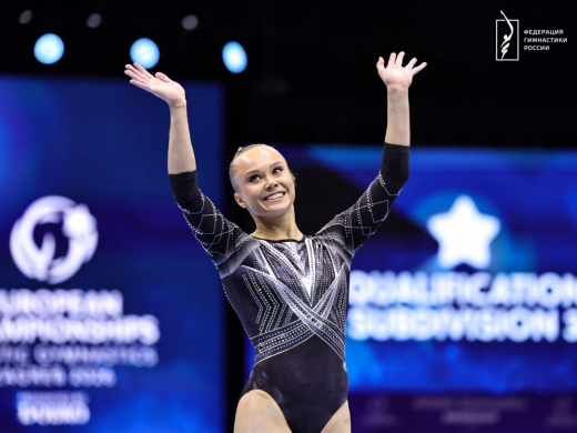 Воронежская гимнастка Ангелина Мельникова завоевала третье золото Чемпионата Европы в Загребе