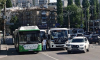 Три автобуса столкнулись в центре Воронежа
