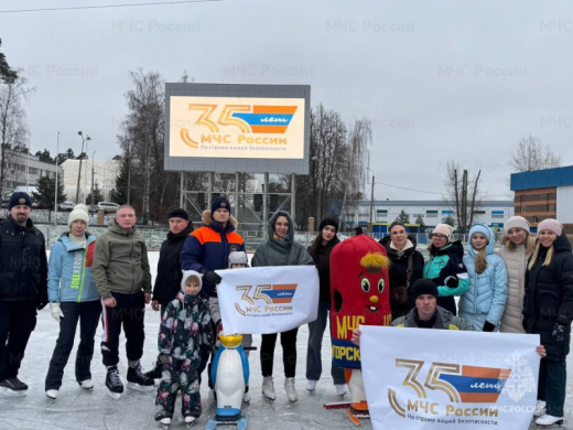 Пожарные Красногорска отметили Всемирный день катания на коньках
