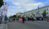 Очереди у рамок металлодетекторов центре Воронеже 9 мая