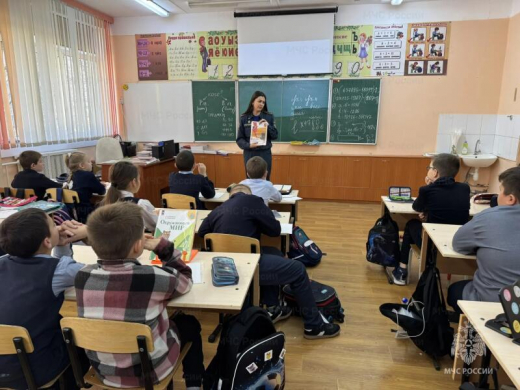 В Электростали сотрудники МЧС России провели открытый урок по пожарной безопасности для школьников